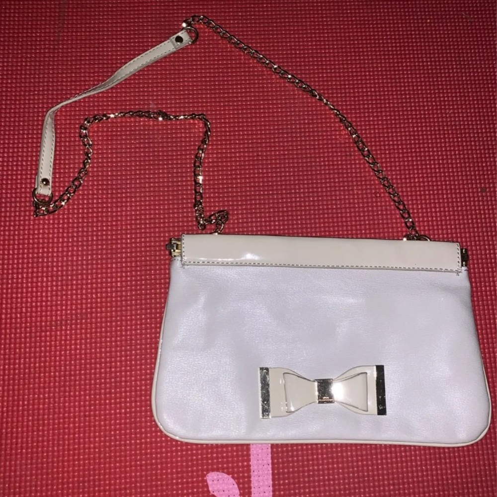Nude and Gold Crossbody Purse